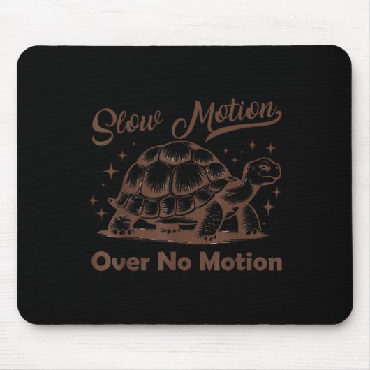 Slow Motion Versus Geen Beweging Schildpad Meme Ma Muismat (Voorkant)