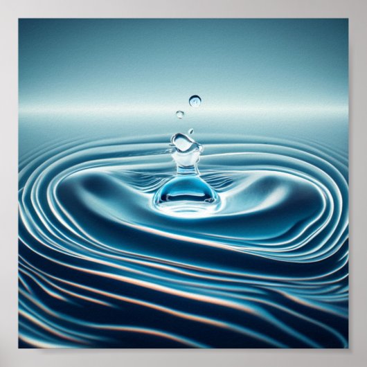 Slow motion waterdruppel poster (Voorkant)