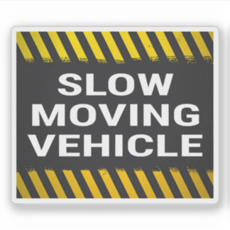Slow Moving Vehicle Sign Sticker