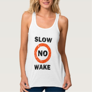 SLOW NO WAKE Grunge Stijl Tanktop