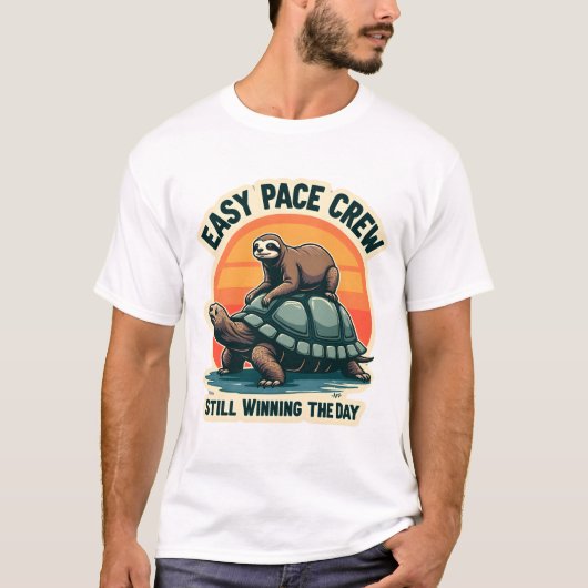 Slow Pace Squad Vintage Dierenloper T-shirt 2 (Voorkant)