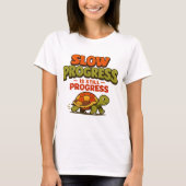 Slow Progress Is Still Progress Turtle Motivation T-shirt (Voorkant)