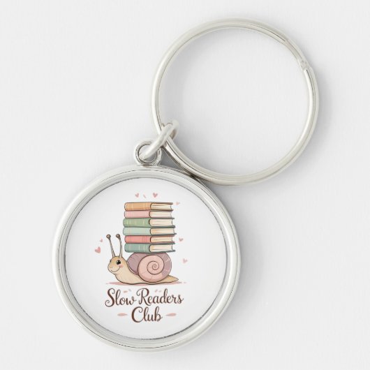 Slow Readers Club | Pastel Snail Keyring Sleutelhanger (Voorkant)