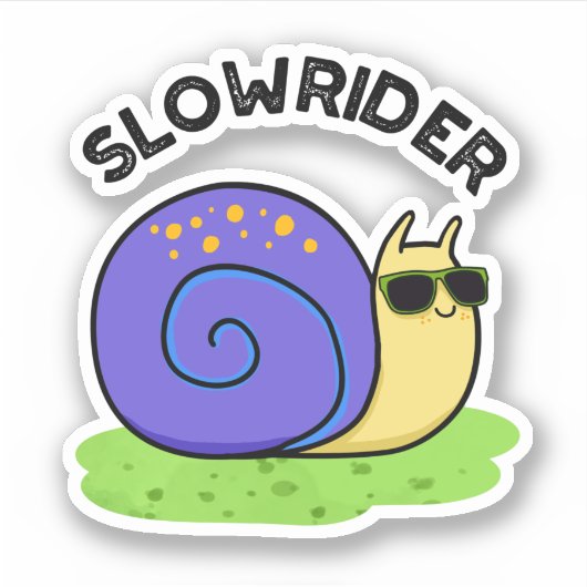 Slow Rider Grappige Low Rider Slak Pun Sticker (Voorkant)