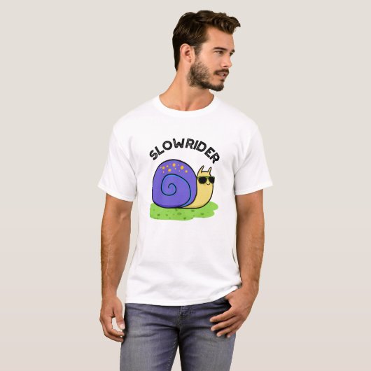 Slow Rider Grappige Low Rider Slak Pun T-shirt (Voorkant volledig)