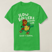 Slow Rollers Schaatsclub Grappige Schildpad en lui T-shirt (Design voorkant)