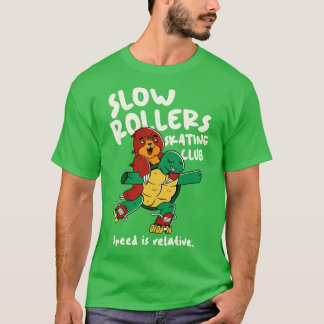 Slow Rollers Schaatsclub Grappige Schildpad en lui T-shirt