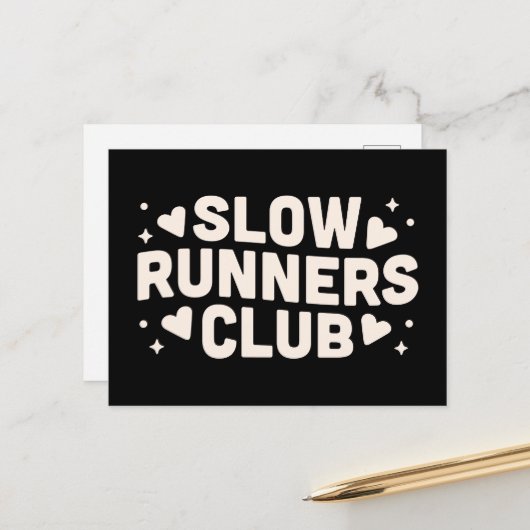 Slow runner club briefkaart (Voorkant / Achterkant in situ)