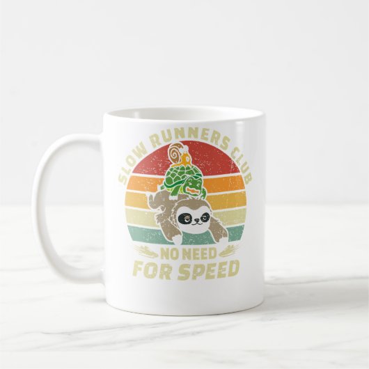 Slow Runners Club Funny Sloth Running Team Koffiemok (Links)