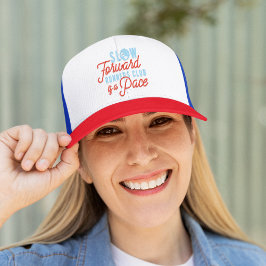 Slow Runners Club Grappige Luiaard Blauw Sinaasapp Trucker Pet