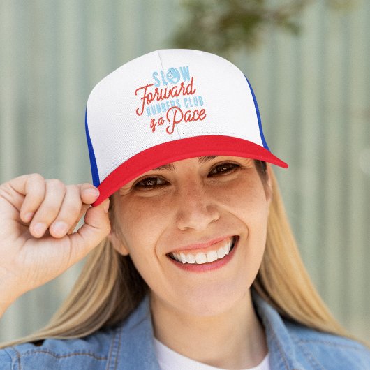 Slow Runners Club Grappige Luiaard Blauw Sinaasapp Trucker Pet