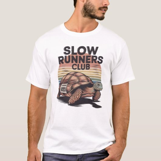 Slow Runners Club - Hardlopen T-shirt (Voorkant)