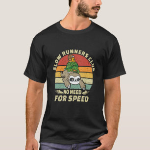 Slow Runners Club Sloth Running Team T-shirt
