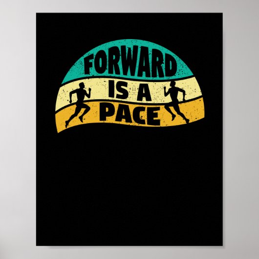 Slow running funny jogging marathon runner poster (Voorkant)