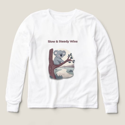 **"Slow & Steady Wins – Motivational Cute Koala "* (Voorkant)