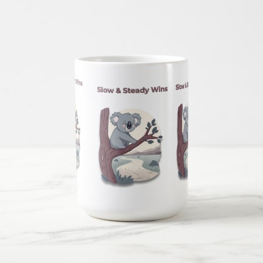 **"Slow & Steady Wins – Motivational Cute Koala "* Koffiemok (Center)