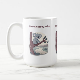 **"Slow & Steady Wins – Motivational Cute Koala "* Koffiemok