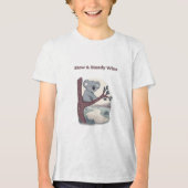 **"Slow & Steady Wins – Motivational Cute Koala "* Tri-Blend Shirt (Voorkant)