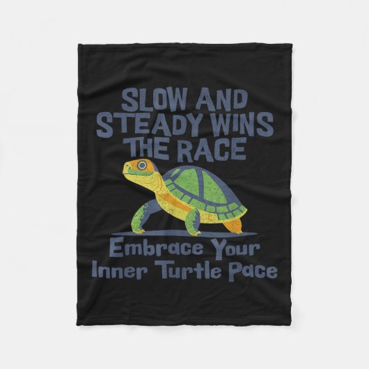 Slow Steady Wins The Race Inner Turtle Pace Funny  Fleece Deken (Voorkant)