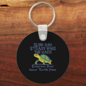 Slow Steady Wins The Race Inner Turtle Pace Funny Sleutelhanger (Voorkant)