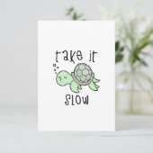 Slow Turtle Motivatie Schattige Gift Goede Positiv Bedankkaart (Staand voorkant)