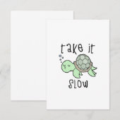 Slow Turtle Motivatie Schattige Gift Goede Positiv Bedankkaart (Voorkant / Achterkant)
