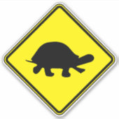 Slow Turtle Silhouette Clip Art Turtle Shell Warni Sticker (Voorkant)