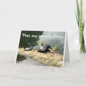 SLOW TURTLES MAKEN PLEZIER VAN JE *HAPPY 40th BIRT Kaart (Voorkant)