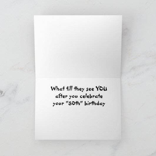 SLOW TURTLES MAKEN PLEZIER VAN JE *HAPPY 50th BIRT Kaart (Binnen)