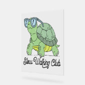Slow Walking Club Schattige Funny Turtle Acryl Bord (Hoek)