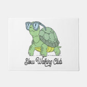 Slow Walking Club Schattige Funny Turtle Deurmat (Voorkant)
