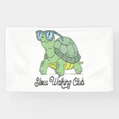 Slow Walking Club Schattige Funny Turtle Spandoek (Horizontaal)