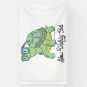 Slow Walking Club Schattige Funny Turtle Spandoek (Verticaal)