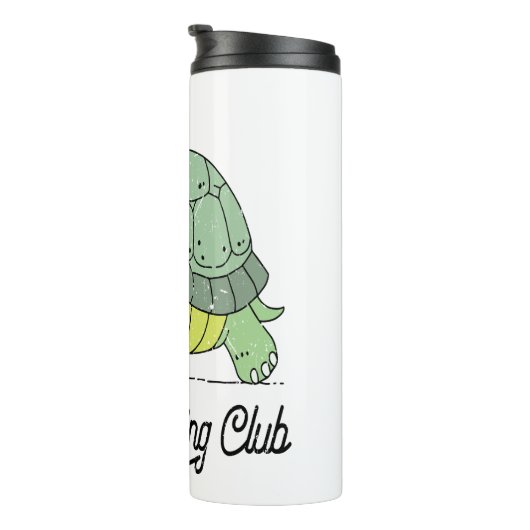 Slow Walking Club Schattige Funny Turtle Thermosbeker (Geroteerd rechts)