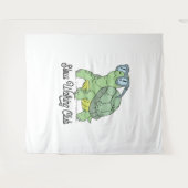 Slow Walking Club Schattige Funny Turtle Wandkleed (Voorkant (horizontaal))