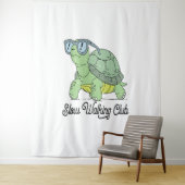 Slow Walking Club Schattige Funny Turtle Wandkleed (In situ)