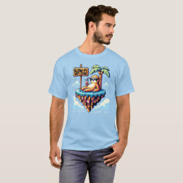 Slow WiFi Zone - Funny Pixel Art Sloth Vakantie T-shirt