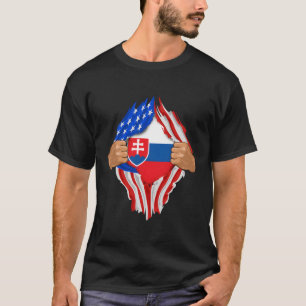 Slowaaks bloed in mij Slovakije vlag cadeau T-shirt
