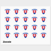 Slowaaks embleem ronde sticker (Vel)