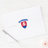 Slowaaks embleem ronde sticker (Envelop)