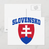 Slowaaks Emblem Briefkaart (Voorkant / Achterkant)