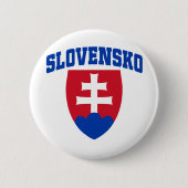 Slowaaks Emblem Ronde Button 5,7 Cm (Voorkant)