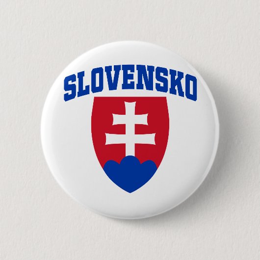 Slowaaks Emblem Ronde Button 5,7 Cm (Voorkant)