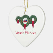 Slowaakse Kerstmis 2 Keramisch Ornament (Links)