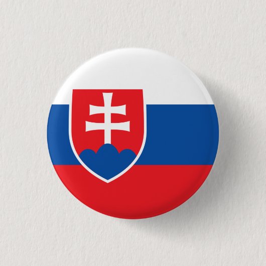 Slowaakse nationale vlag ronde button 3,2 cm (Voorkant)