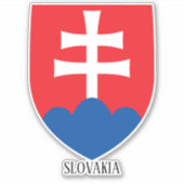 Slowaakse nationale wapenschild sticker (Voorkant)
