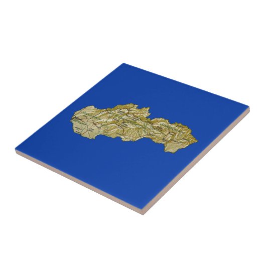 Slowaakse plattegrond tegeltje (Zijkant)