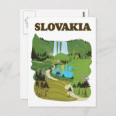 Slowaakse reisposter. briefkaart (Voorkant / Achterkant)