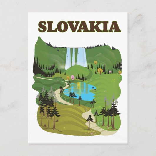 Slowaakse reisposter. briefkaart (Voorkant)