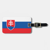 Slowaakse vlag bagagelabel (Voorkant horizontaal)